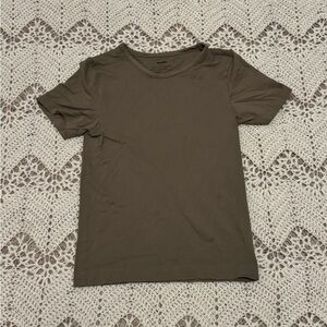 SKIMS Olive Green Short Sleeve Tee Stretchy Body Con Material Small Necesity